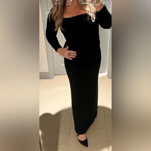 Beautiful long black evening dress worn once